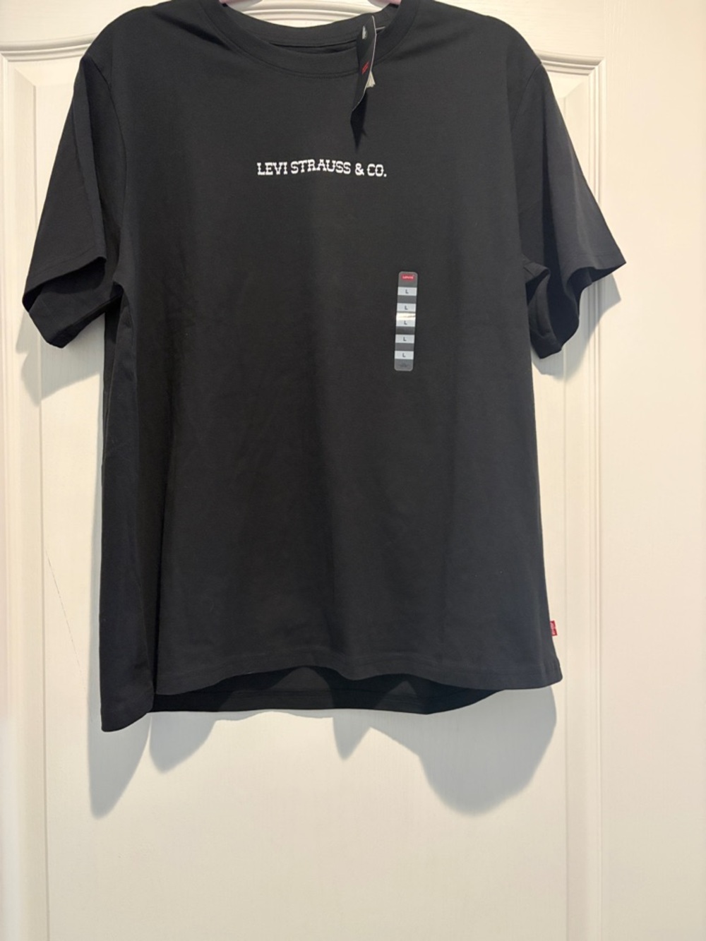Levi's Black T-Shirt with White Script Logo